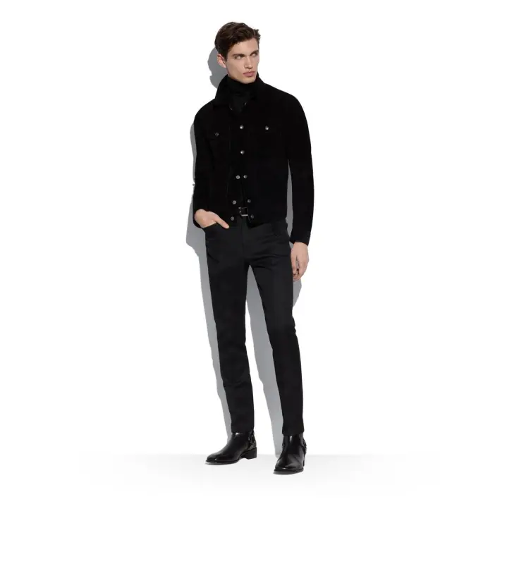 CASHMERE SUEDE WESTERN JACKET BLACK online